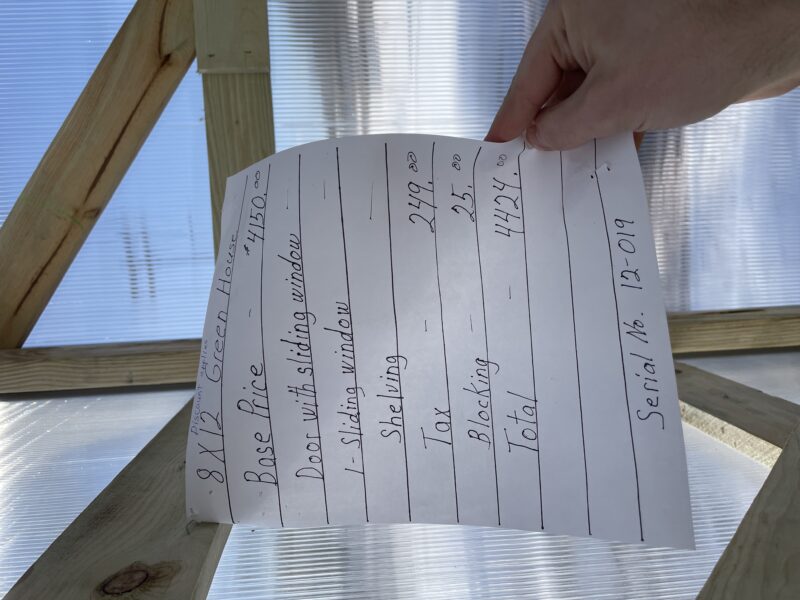 8×12 Greenhouse